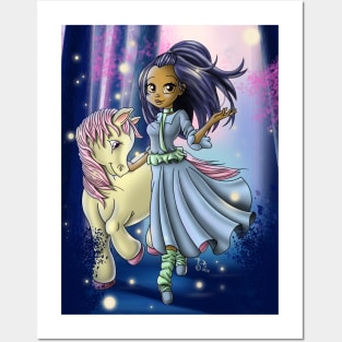 Native American Girl and Pony Posters and Art